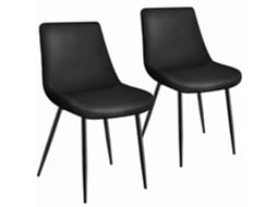 2 Cadeiras de Jantar Monroe em Veludo TECTAKE 59 x 48 x 82.5 cm