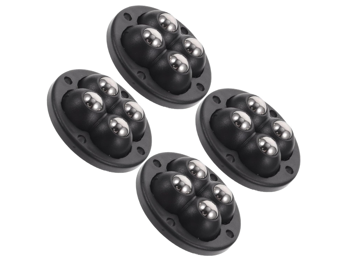 Conjunto De 4 Mini Rodas Autoadesivas Giratórias De 360° Em Abs