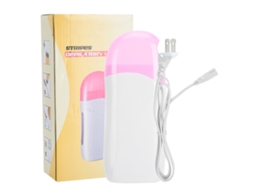 Depilador Elétrico Portátil com Aquecedor de Cera para Braços e Pernas, Rosa e Branco