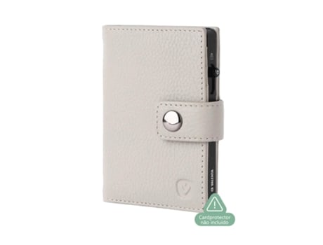 Valenta Carteira Card Wallet Leather Magsafe Off White