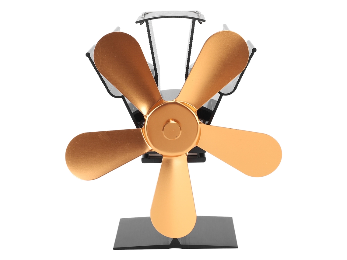 Laxiscreed Ventilador Para Lareira Com 5 Pás, Autoalimentado Por Calor, Distribuição Eficiente De Calor