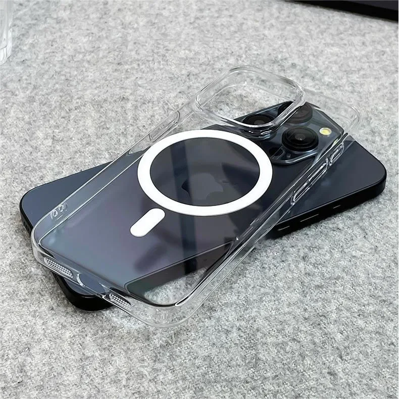 (iphone 13 Transparente) Capa Protetora Magnética Ultrafina E Transparente, Em Material De Policarbonato Brilhante.