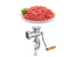 Moedor De Carne Em Liga Alumínio Com Manivela Para Cozinha, 1 Unidade