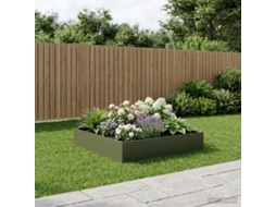 Vidaxl Vaso De Jardim Verde-azeitona 80 X 80 X 20 Cm