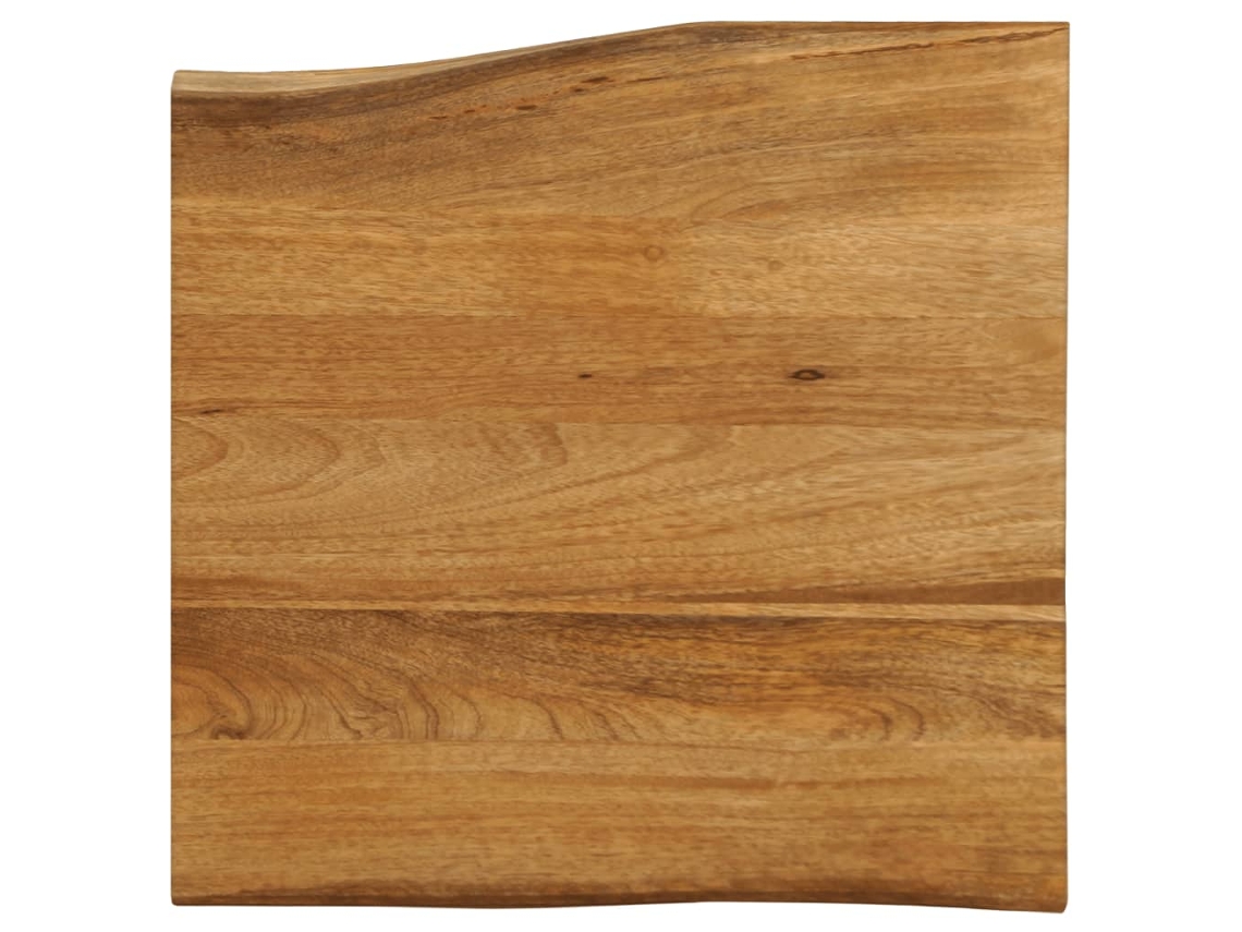 Vidaxl Tampo De Mesa C/ Borda Viva 80x80x2,5 Cm Mangueira Maciça