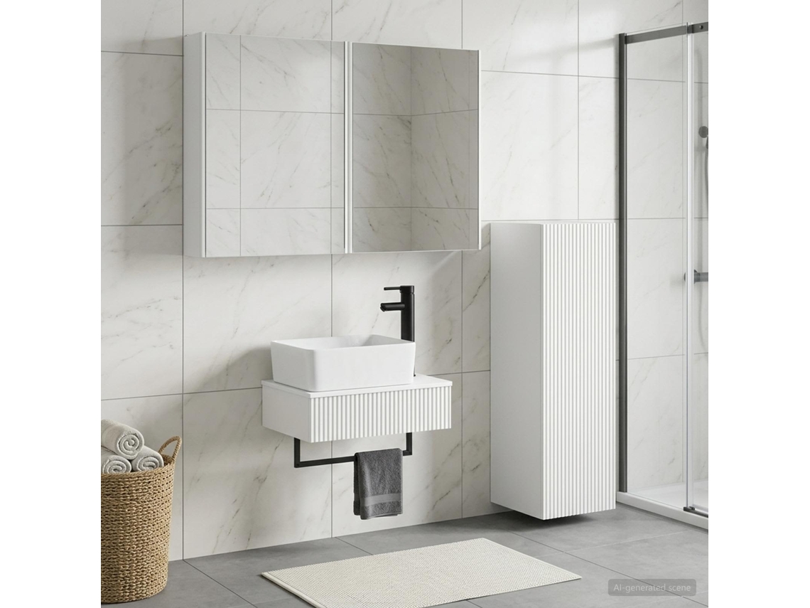 Vidaxl Conjunto De Móveis Para Banheiro 4 Pcs Branco