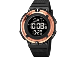 Lurelia Relógio Digital Desportivo Masculino, Calendário, Cronómetro, Alarme, Retroiluminação Led, Pulseira Confortável, 50m, Rosa, Modelo Lx00897