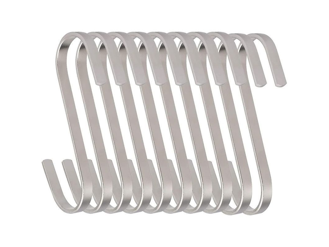 10 ganchos planos de aço inox 304, 10cm, para cozinha, banheiro e exteriores, S/MARCA