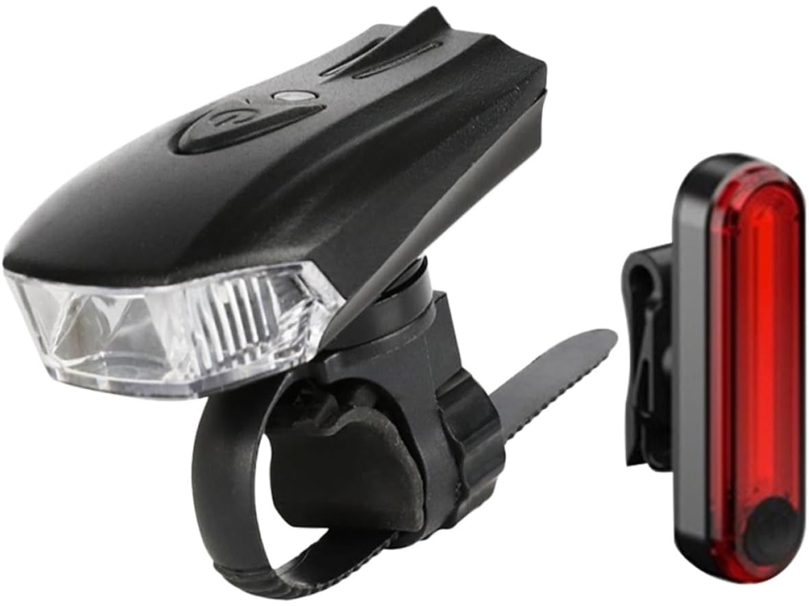 Conjunto De Luzes Bicicleta Recarregáveis Via Usb, Resistentes À