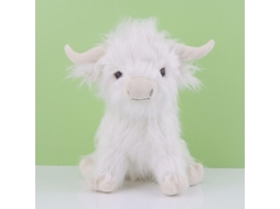 2026 muñeco Peluche Vaca Highland 25cm, Brinquedo Macio de Algodão Pp, Presente para Crianças e Fãs Blanco