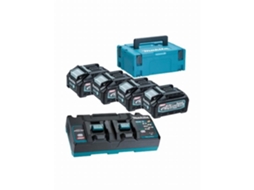 MAKITA 40V Li-Ion Max Conjunto de 4 Baterias 4 0Ah Carregador Mbox 191U28-6