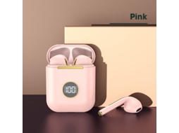 Auriculares Bluetooth True Wireless J18 X1 com Visorcompatível com Redução de Ruído Inteligente Controle de Toque X1 Rosa