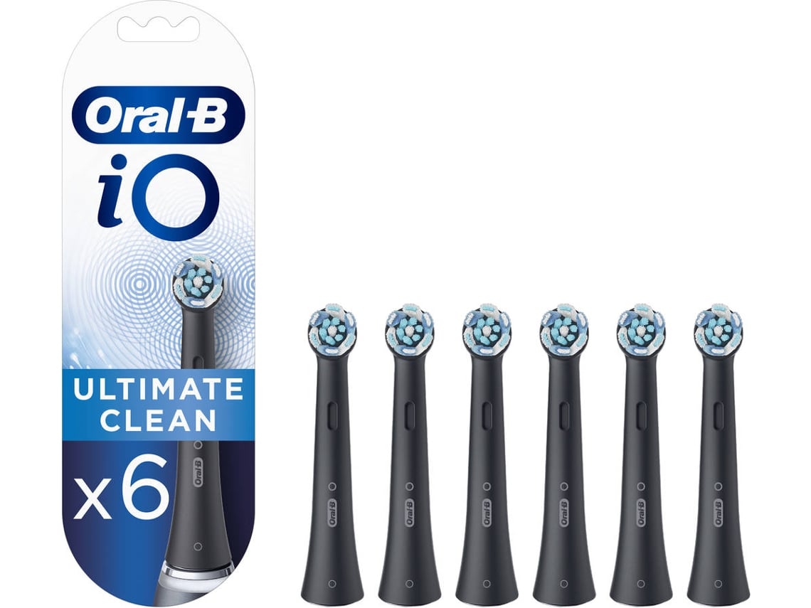 Recarga Escova Eléctrica Oral-B iO Ultimate Clean Preta (6 unidades)