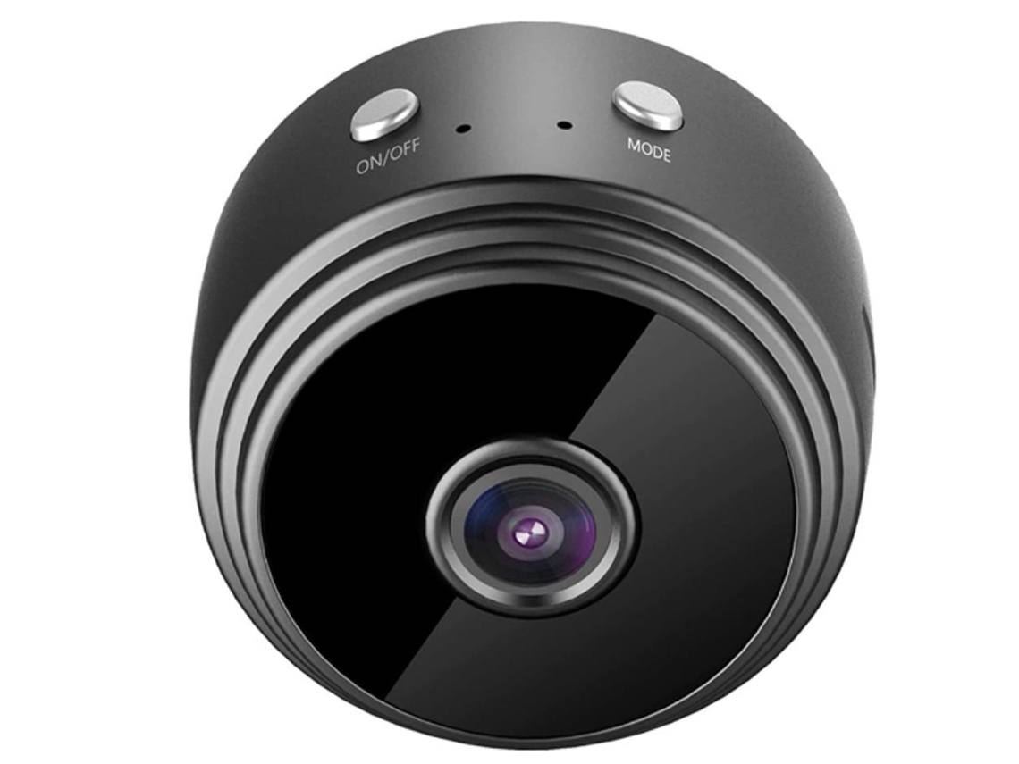 Câmera de segurança Full HD, câmera WiFi fixa 1080P com sensor de movimento, Bestvite (preta)
