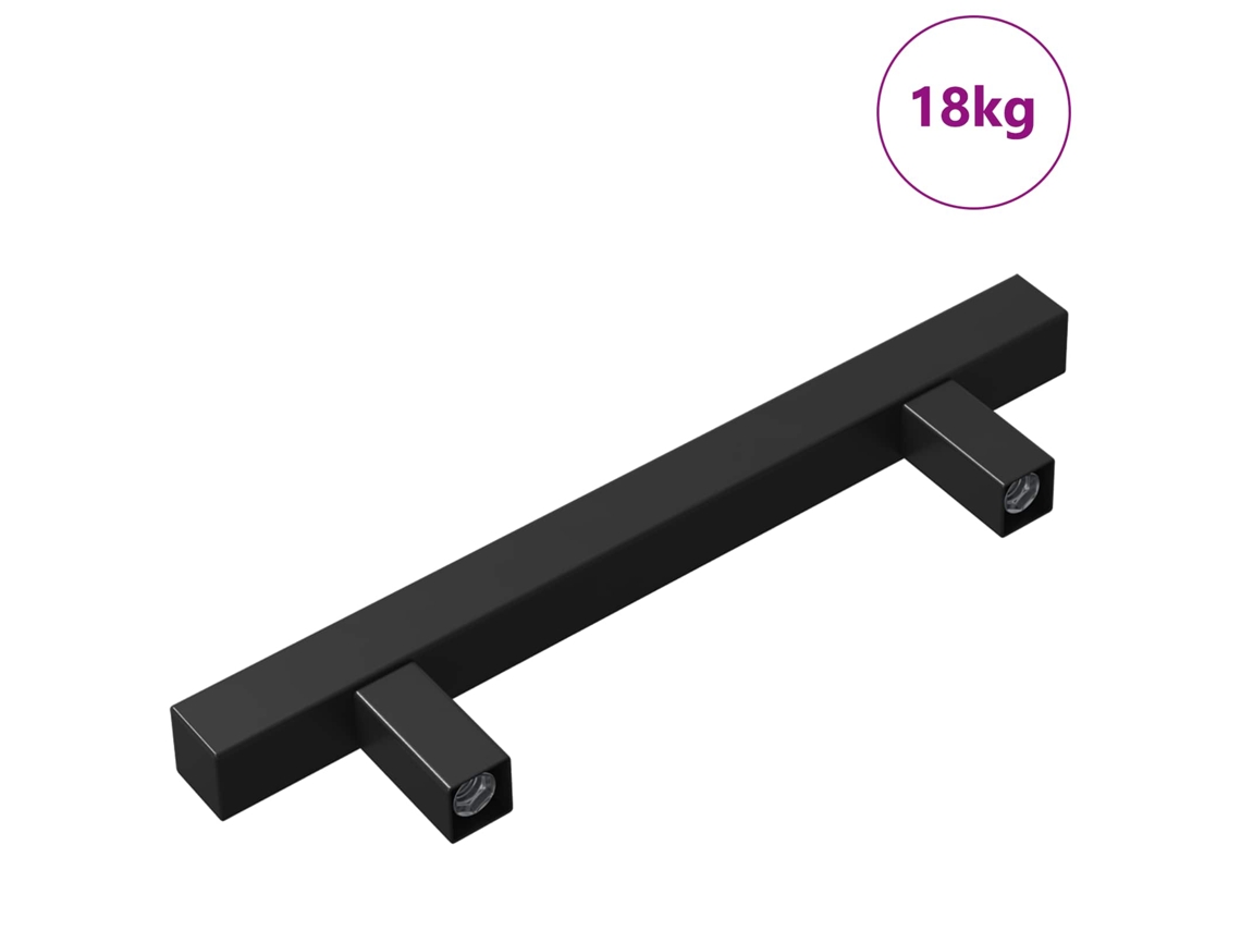 Conjunto 420 Maçaneta De Armário Vidaxl Preto Aço (150 X 12,3 X 35,2 Mm)