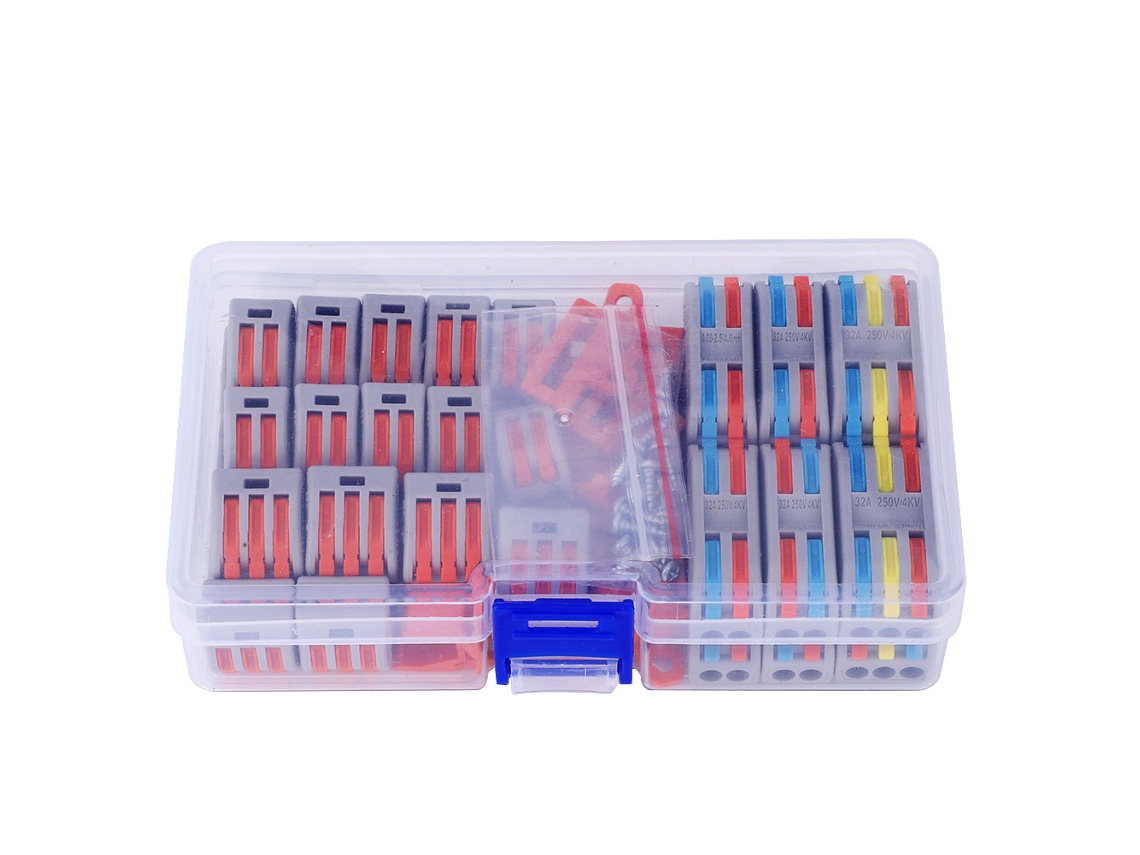 Laxiscreed Conector De Ligação Compacto Para Condutores 11-28awg Com Parafusos De Fixação