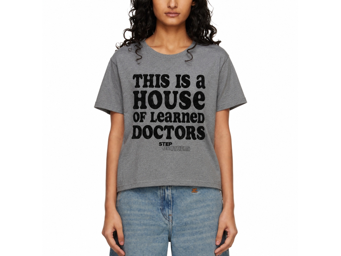 Rockinstone Step Brothers Movie Learned Doctors Solid Graphite Adult T-shirt Size:xxxl