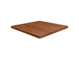 Tampo Mesa Quadrado 90x90x4 Cm Carvalho Tratado Castanho Escuro Lovely Home