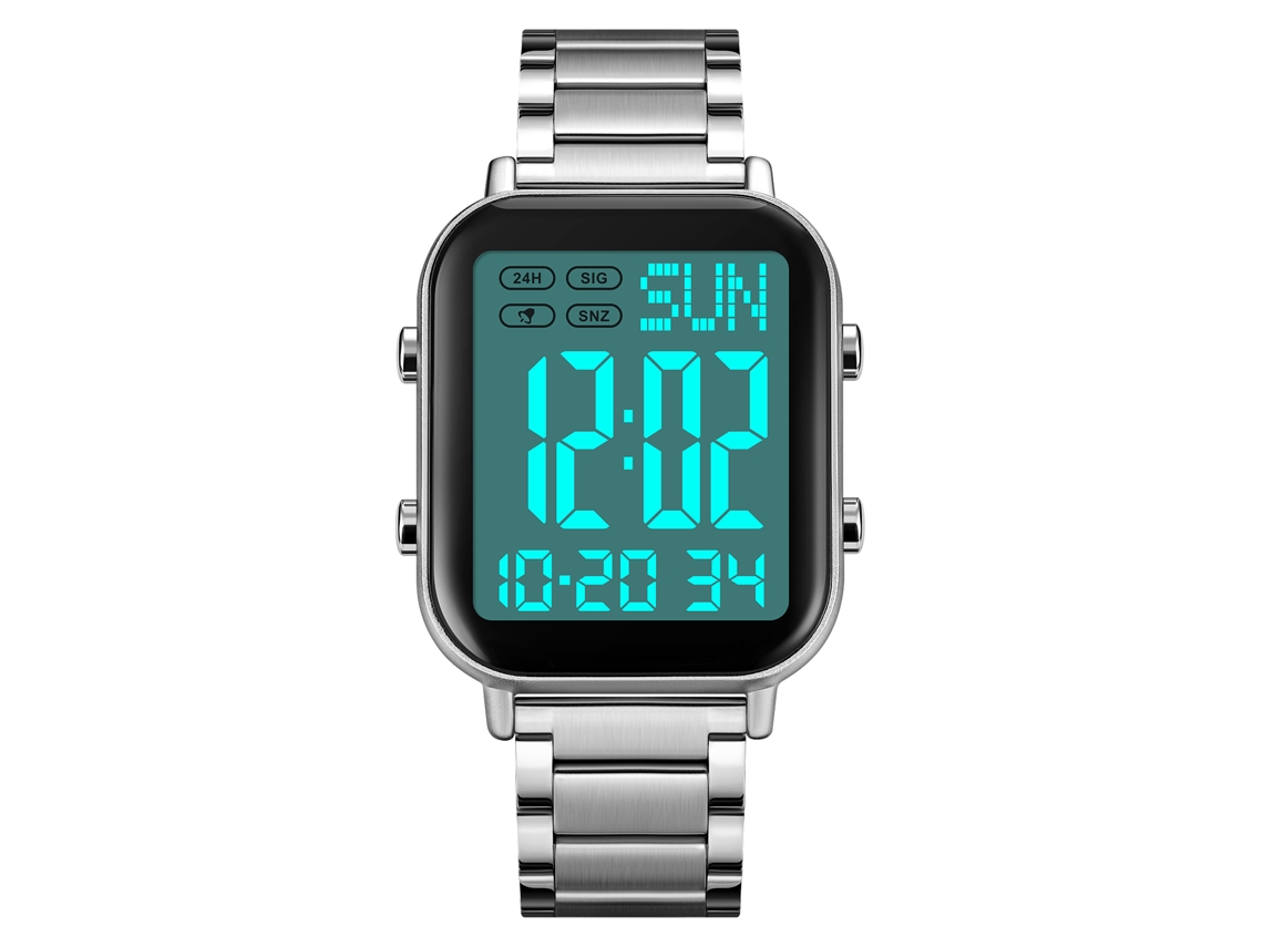 Reloj Digital Skmei Hombre Mujer Impermeable 30m Luz De Fondo Cronómetro Temporizador