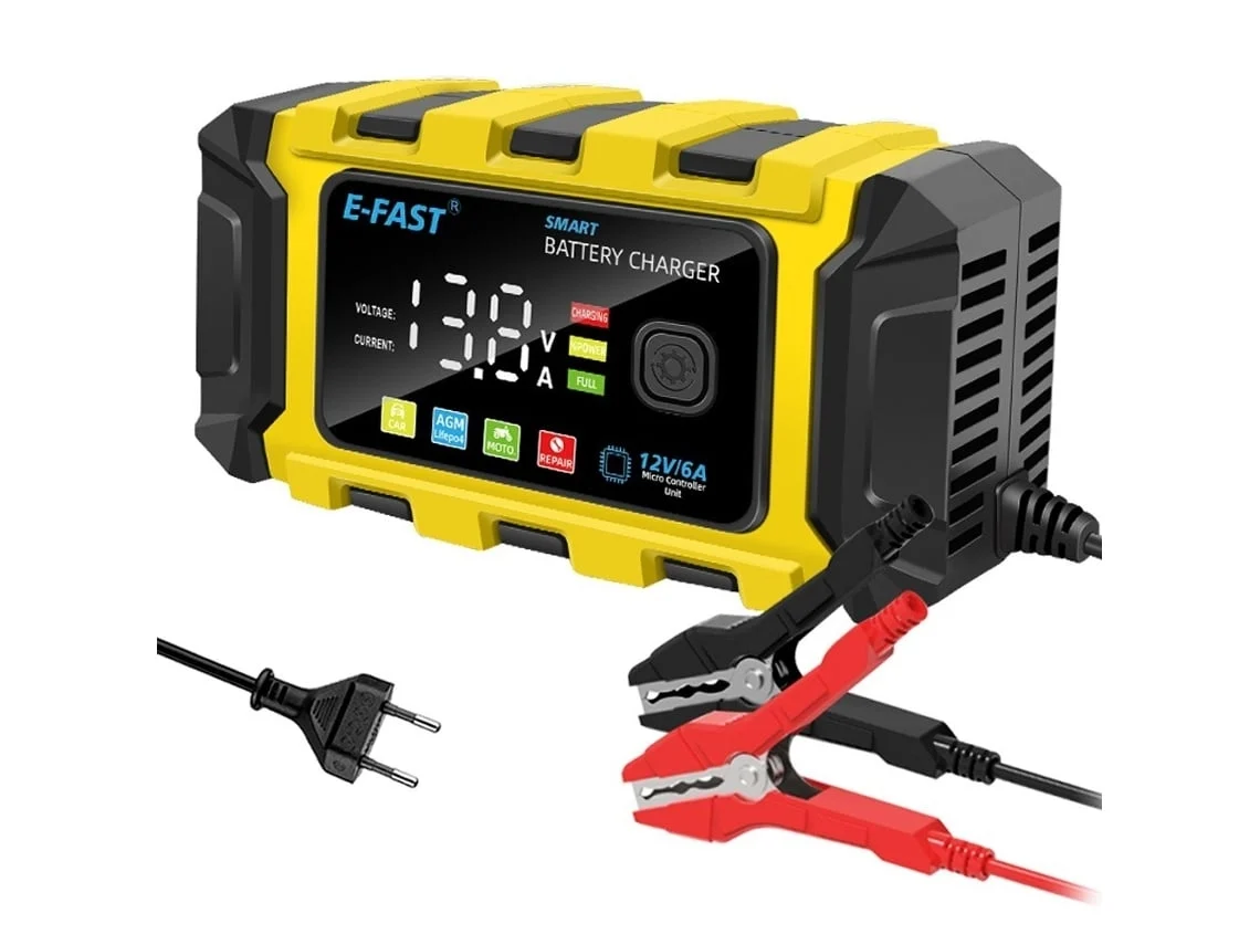 Carregador de Bateria para Automóveis 12V 6A, Automático, Proteção STELASPLEN