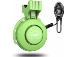 Buzina elétrica AQUAFORGE, 4 modos, recarregável USB, IPX4, verde, guidão, MTB, estrada