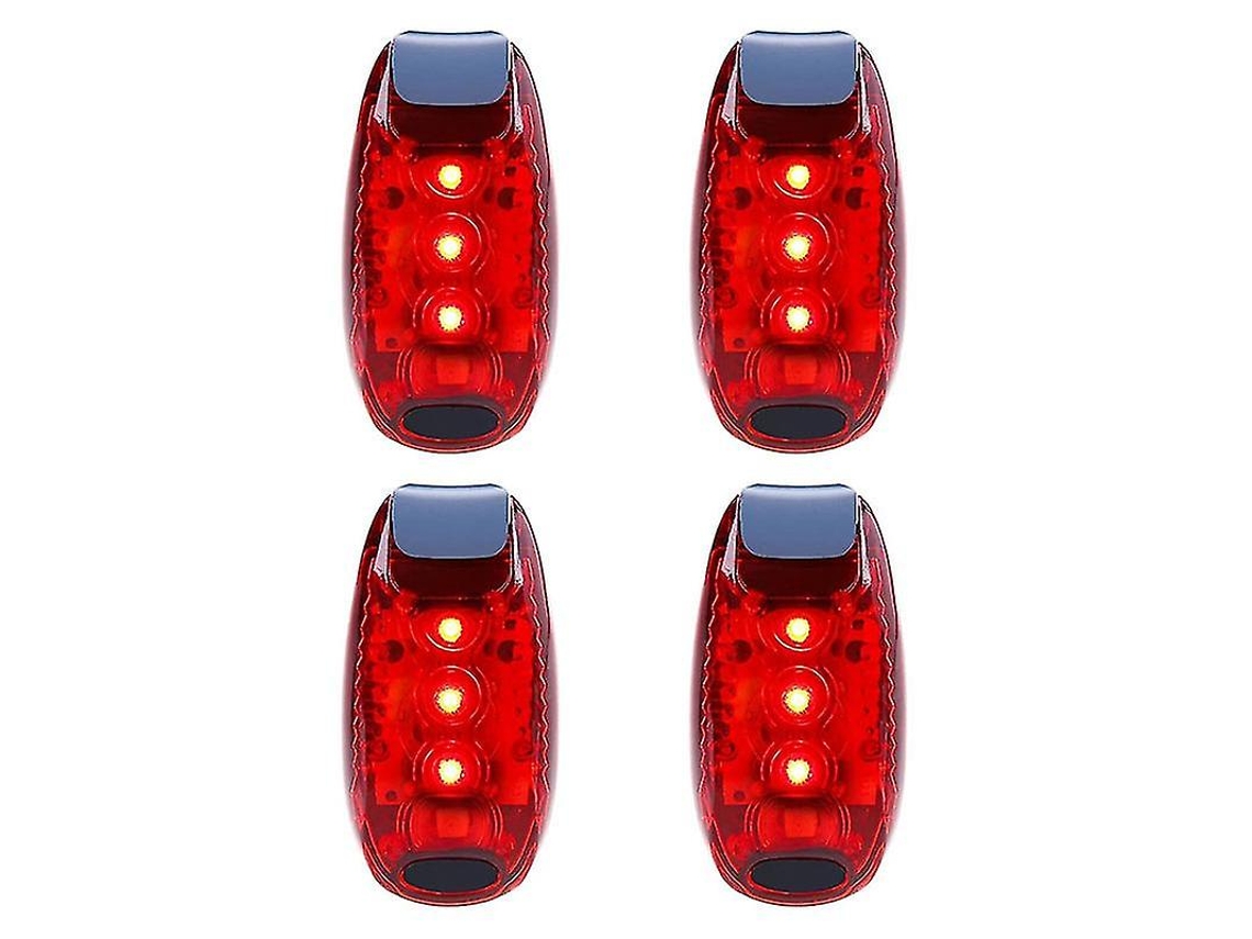 Conjunto De 4 Luzes Traseiras De Segurança à Prova Dágua Com Luzes Vermelhas Intermitentes Para Bicicleta, Ideais Para Corrida, C Aquaforge