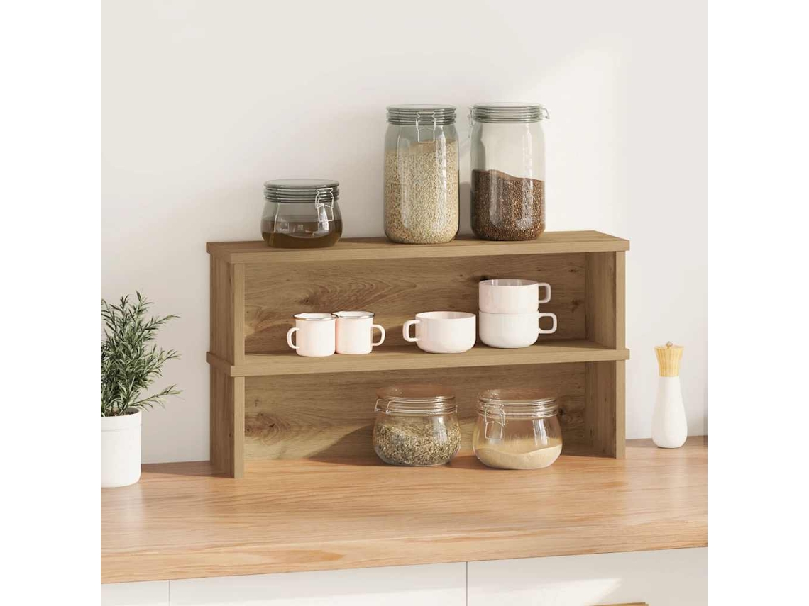 Racks de Cozinha Empilháveis 2 Pcs Carvalho Artesanal MAISON EXCLUSIVE