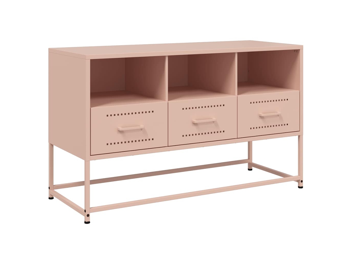 Móvel de Tv 100,5x39x60,5 Cm Aço Rosa MAISON EXCLUSIVE