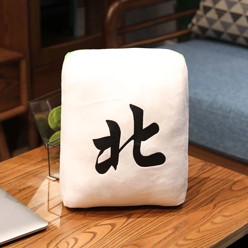 Almofada/travesseiro Criativo de Mahjong, Brinquedo de Pelúcia em Estilo Chinês MDUG (estilo 1 35x25 Cm)