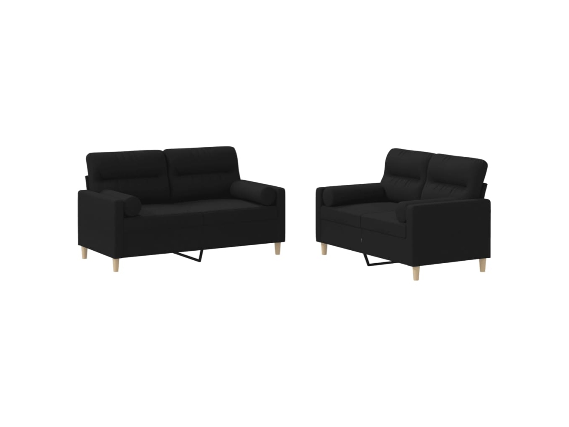 Sofa Set, Sofa Sets Vidaxl Preto Tecido (n/a)