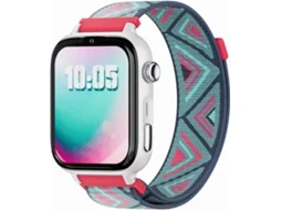 Smartwatch SAVEFAMILY SaveWatch Plus 2 para Crianças (Tecido - Branco/Rosa)