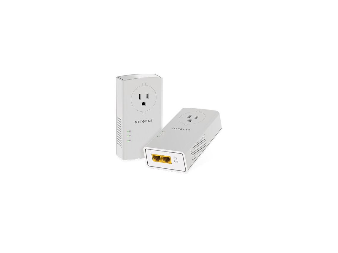 Conjunto de 2 Adaptadores de Ficha com Tomada Integrada NETGEAR Gigabit