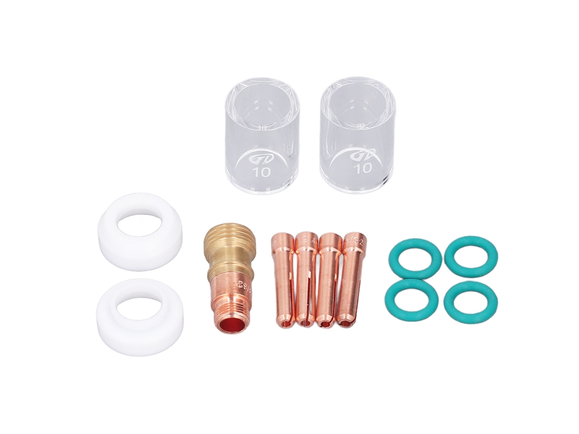 Kit De Acessórios Para Soldadura Tig Com 13 Peças: Copo De Vidro, Conector, Pinça De Eletrodo Para Wp 17 18 26