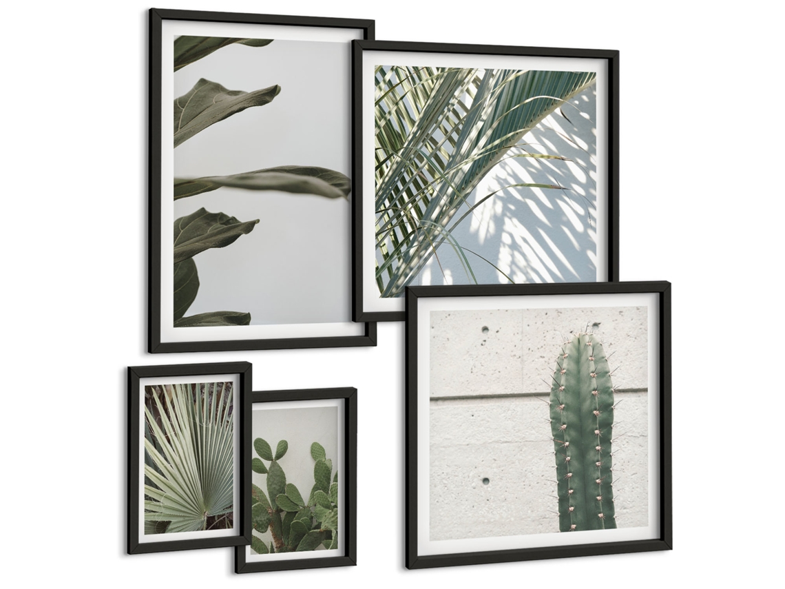 Conjunto De Pinturas Acentos Vegetais Modernos Espelharte (5 Peças)