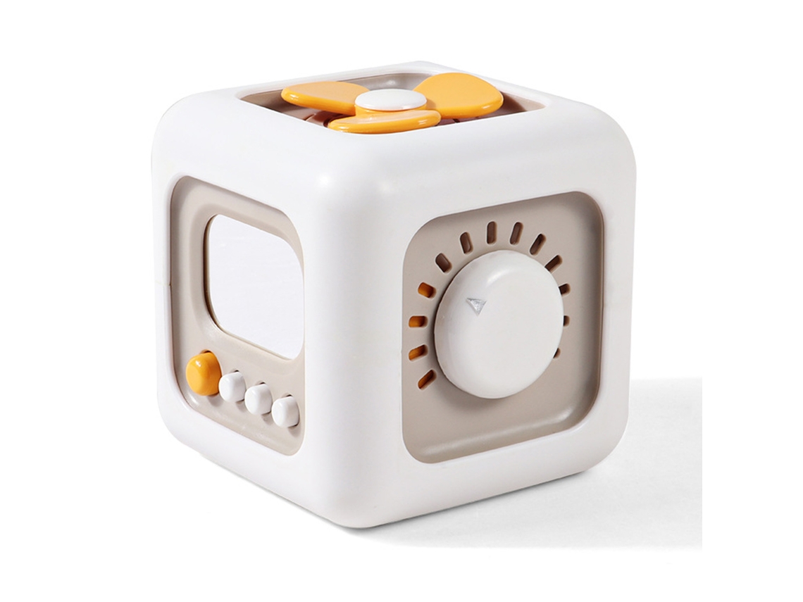 Mali brinquedo Educativo Bola Ocupada Hexaedro 6 Faces com Gaveta Interruptor Botão Rotativo Abs