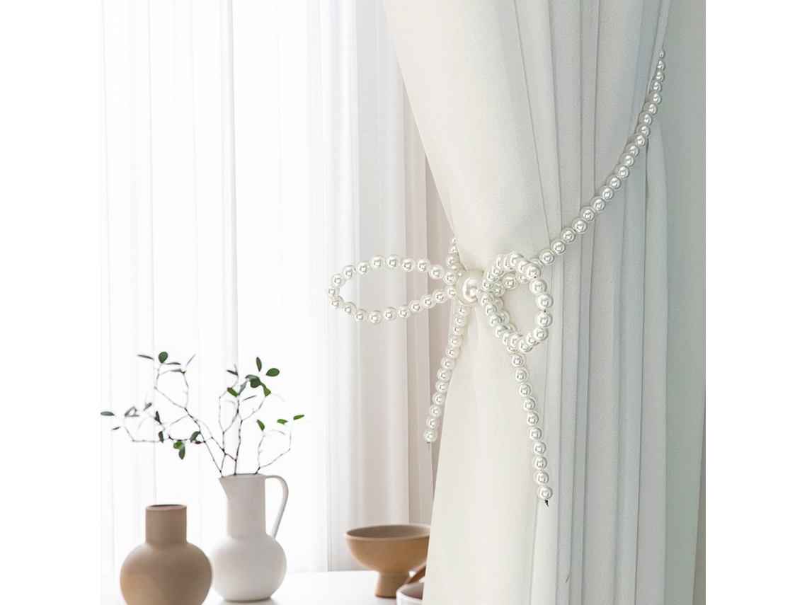 Suportes Magnéticos Para Cortinas, Pacote Com 2 Unidades, Cortinas Laço E Contas, Fivelas Fio De Aço Alta Elasticidade, Suporte Co Aquaforge