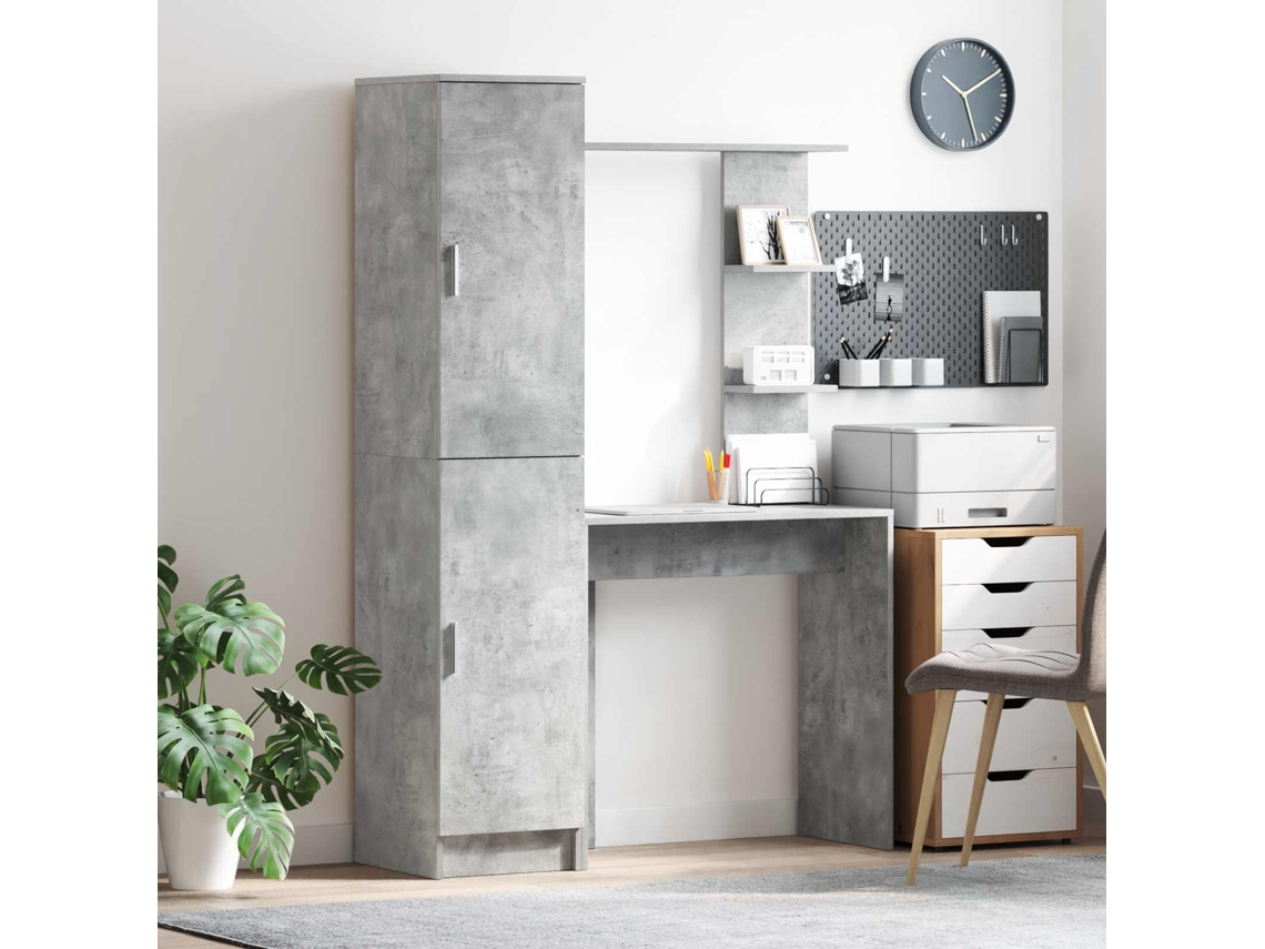 Vidaxl Mesa 2 Pcs Cinzento