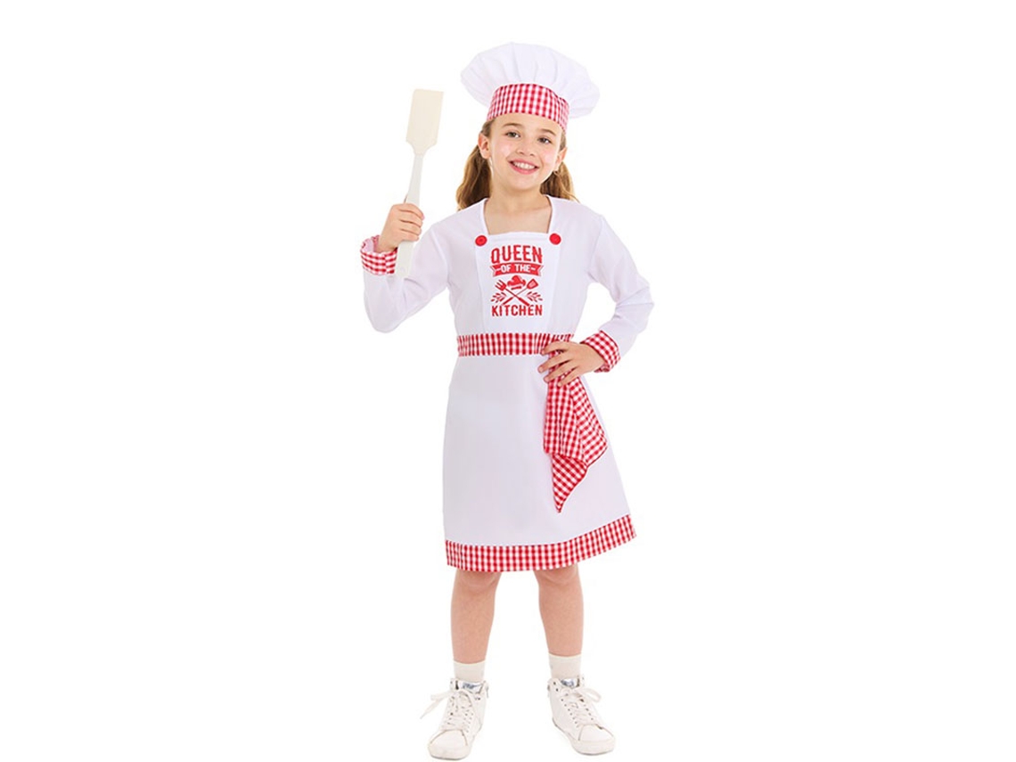 Fato de chef cozinheiro para menina