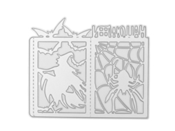 Molde de Corte Lanterna Bruxa Halloween Diy Worten