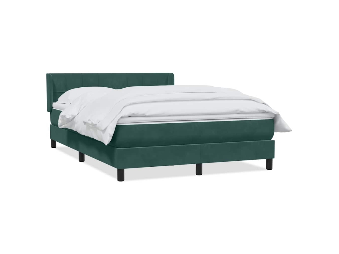 Cama com Molas/colchão 160x220 Cm Veludo Verde escuro MAISON EXCLUSIVE