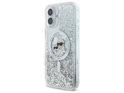 Capa para iPhone 16 Plus KARL LAGERFELD Pele Sintética Rígida Transparente