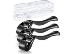 Kit Derma Roller com 3 Tamanhos, 0,2/0,25/0,3mm para Rosto, Barba e Cabelo Escuro HEXINYIGJLY