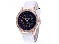 Reloj De Pulsera De Cuarzo Con Correa De Acero Para Mujer Zhoulianfa Negro Con Piedras
