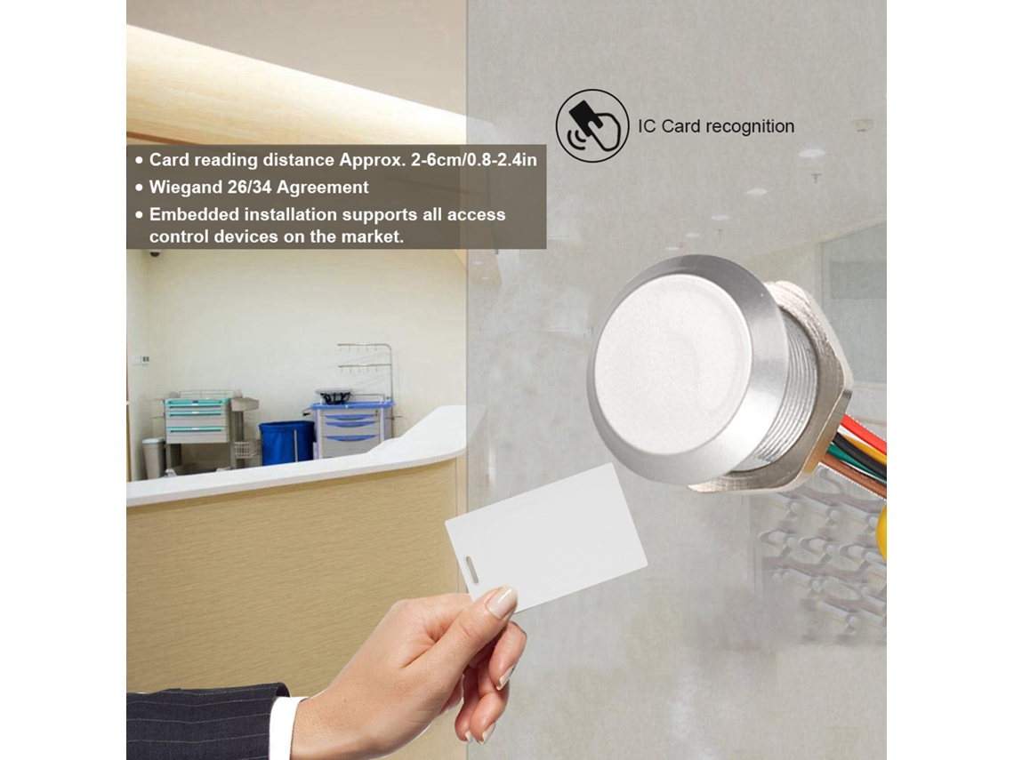 Mini Controlador Rfid com Leitor de Controle de Acesso À Prova D'água Integrado e Interface Wiegand26/34 BRILVIBERA