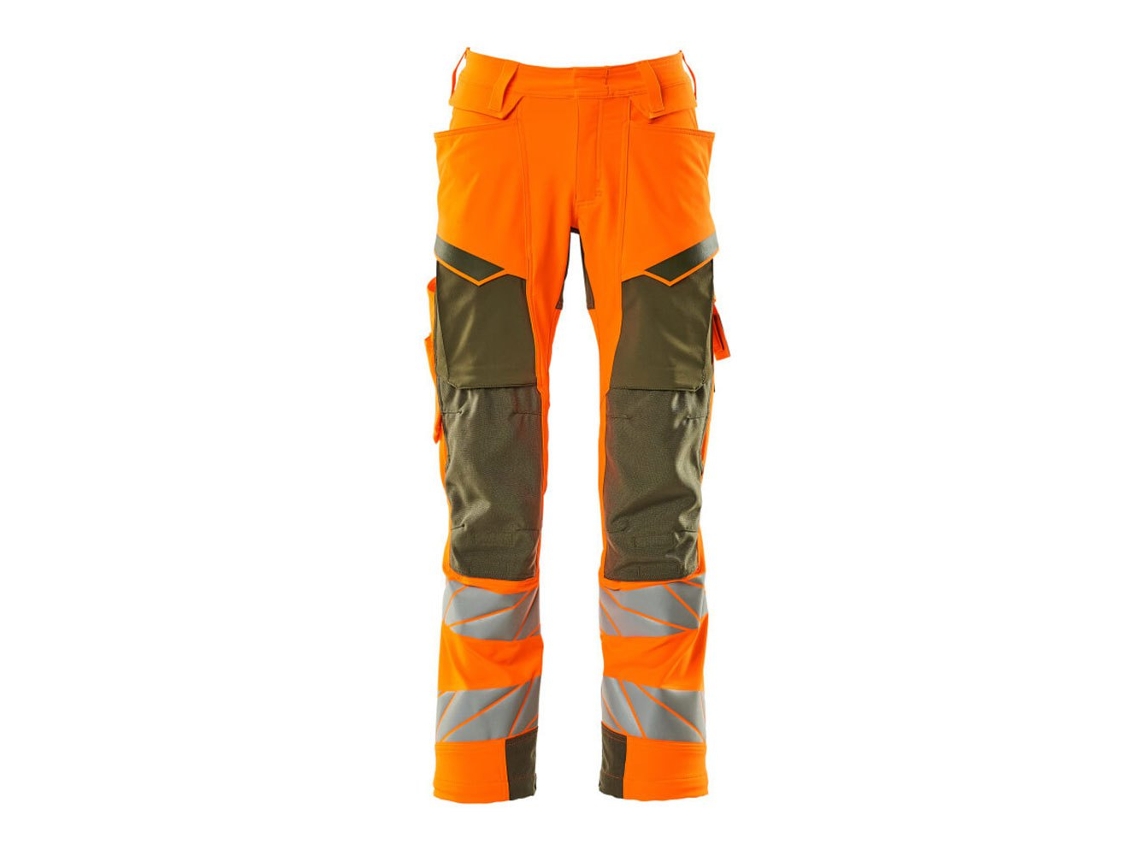 Calças Grandes Com Bolsos Para Joelheiras Accelerate Safe 19079 Laranja 47 / 30 MASCOT