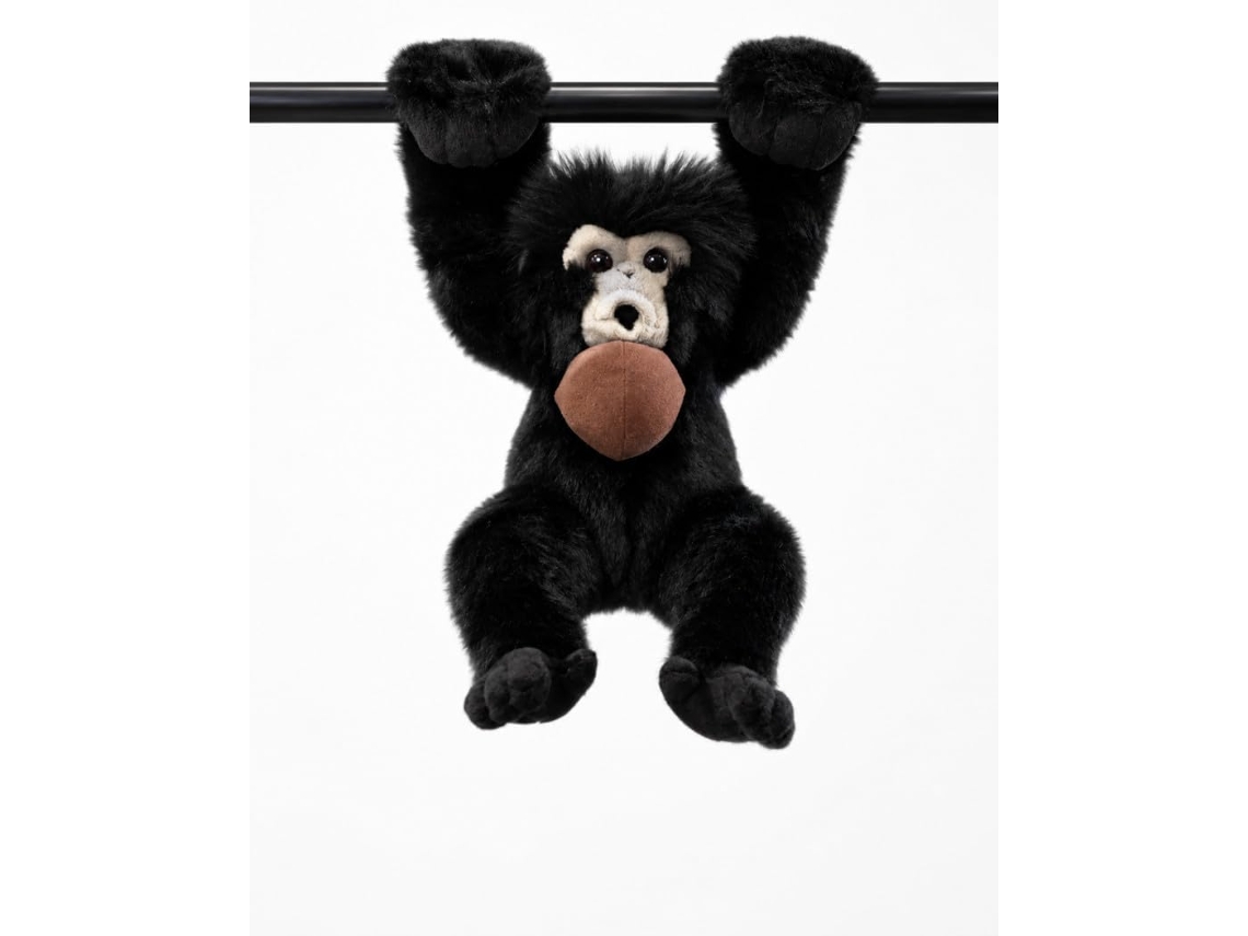 Pelúcia Macaco Realista Gibão Siamang Para Pendurar, Com Mãos