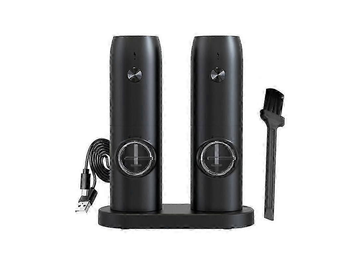 Mini Elétrico de Sal e Pimenta, Conjunto 2 Medidores Elétricos Recarregados por Usb GOKOCO