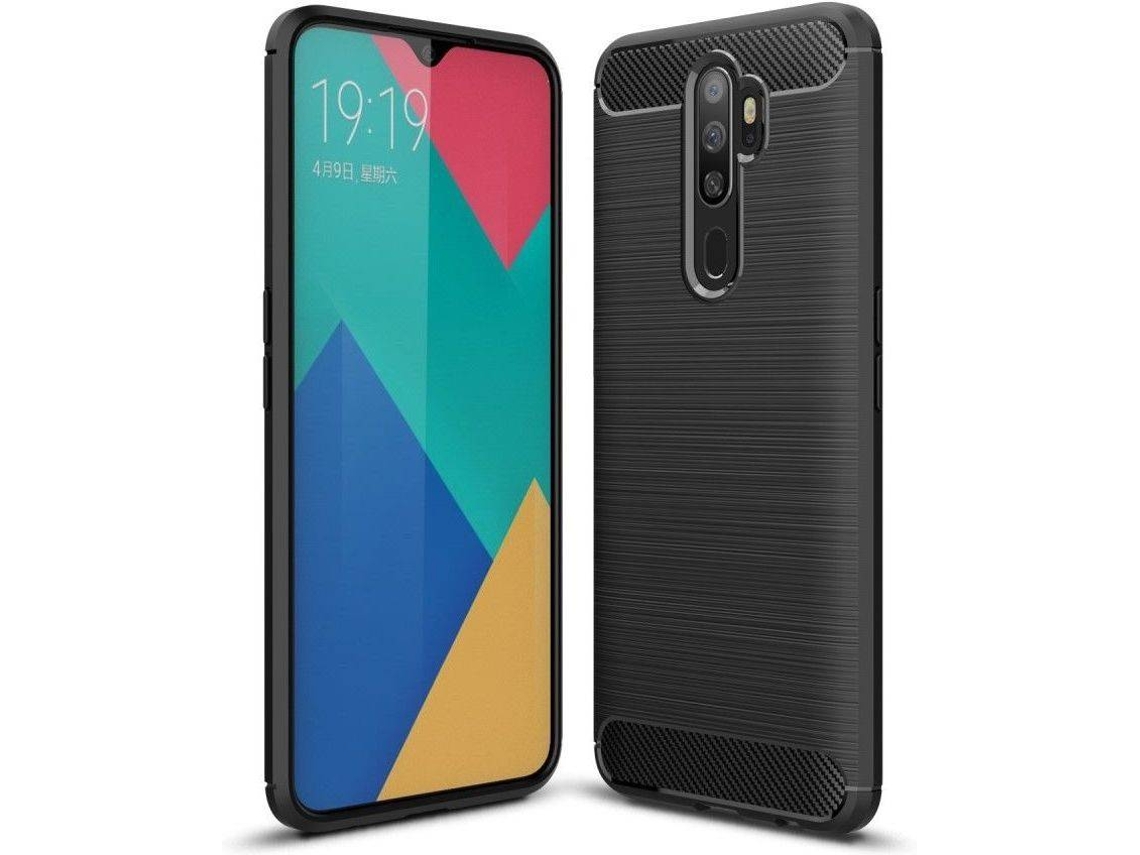 Capa Oppo A5 2020 HFS HOUSE Carbone Preto