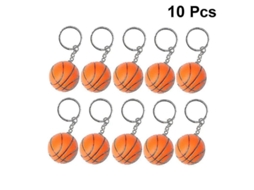 2026 10 Portachaves Mini Basquete Criativos para Jogadores Desportivos Crianças Companheiros de Equipe Laranja