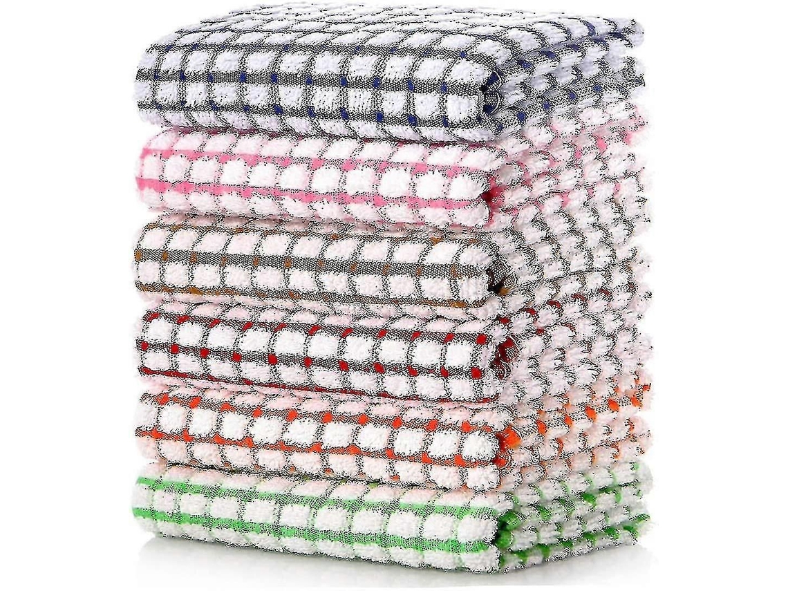 Panos De Cozinha, 16 Polegadas X 25 Polegadas, Panos De Algodão Em Quantidade, Pacote Com 6 Panos De Prato